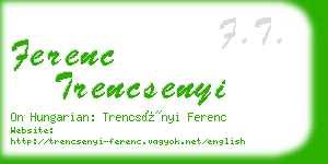 ferenc trencsenyi business card